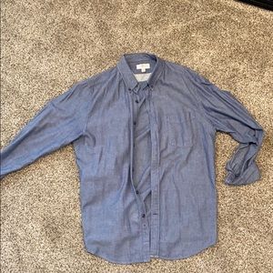 Men’s large button up denim shirt